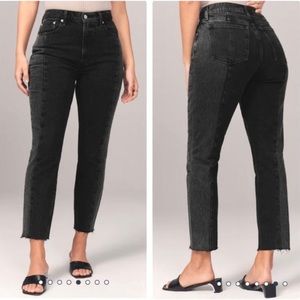 Abercrombie & Fitch high rise black mom jeans